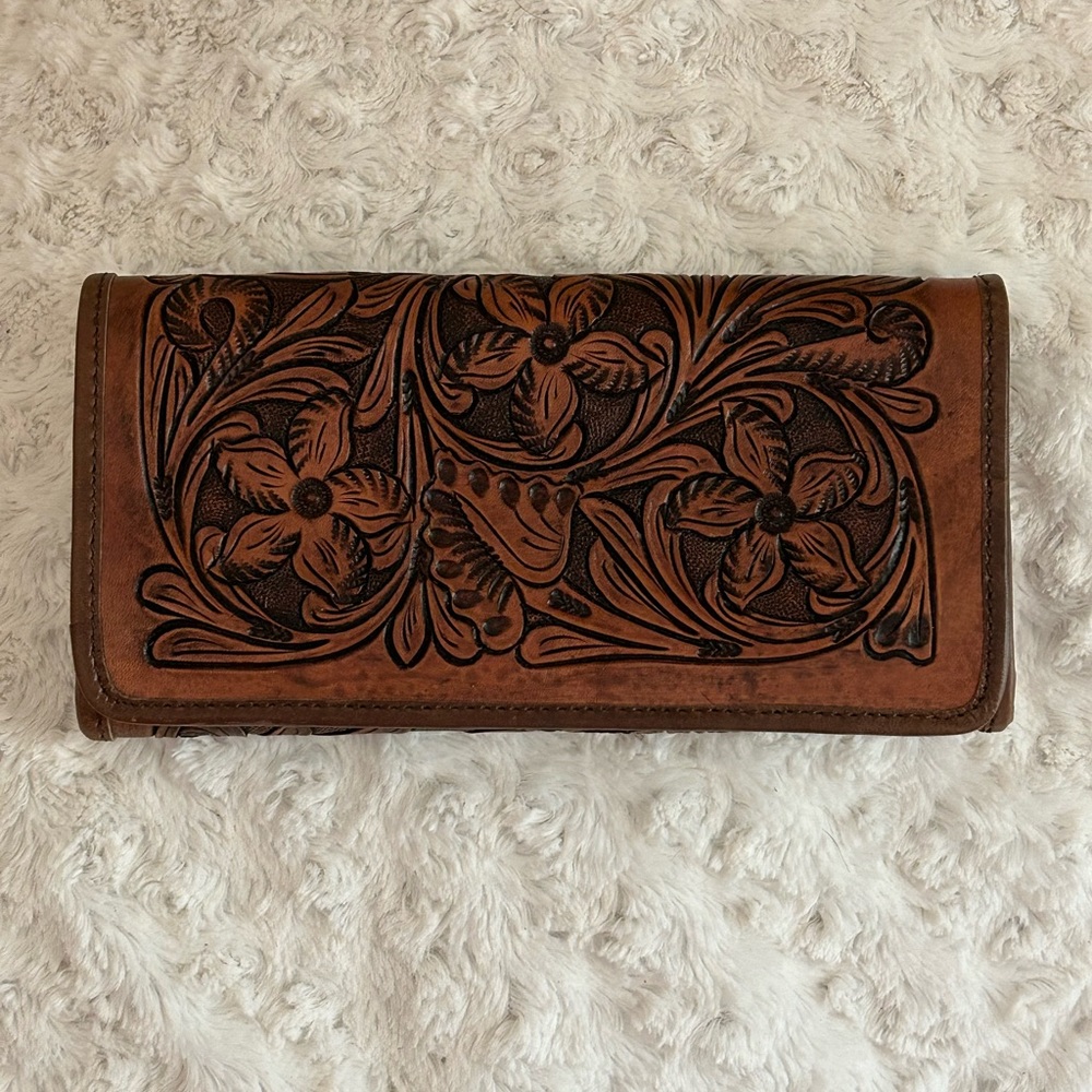 Leather tooled wallet